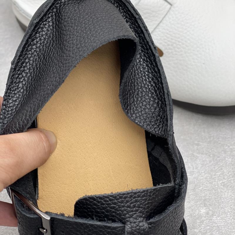 GKTINOO Genuine Leather Round Toe Soft Soled Loafers Summer 2025 New Versatile Soft Cowhide Flat Women's Shoes