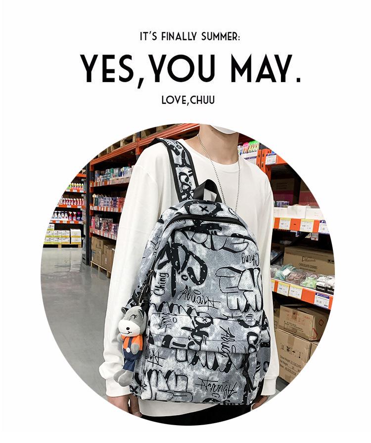 Trendy Schoolbag for Students: Men's & Girls' Junior High, High School, College Canvas Backpack