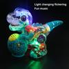 Glowing Dinosaur Toy with Lights Transparent Plastic 360 Degree Rotating  Electric Dinosaur Robot Toy for Indoor