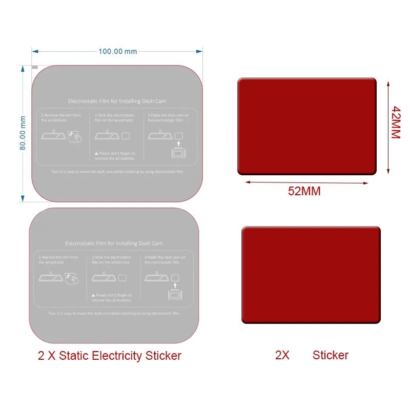 For 70mai DDPAI SAFECAM VIOFO AZD0ME TiESFONG Electrostatic StickerS and Static Stickers