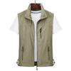 Men's Plus Size 2024 Summer Outdoor Thin Mesh Vest with Multi-Pockets