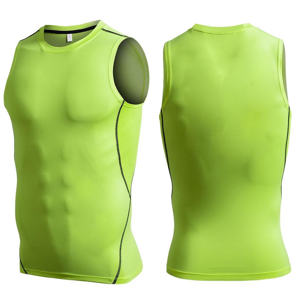Men's Quick-Dry Breathable Silk Grid Sweat-Wicking Sports Tank for Summer Training & Running.