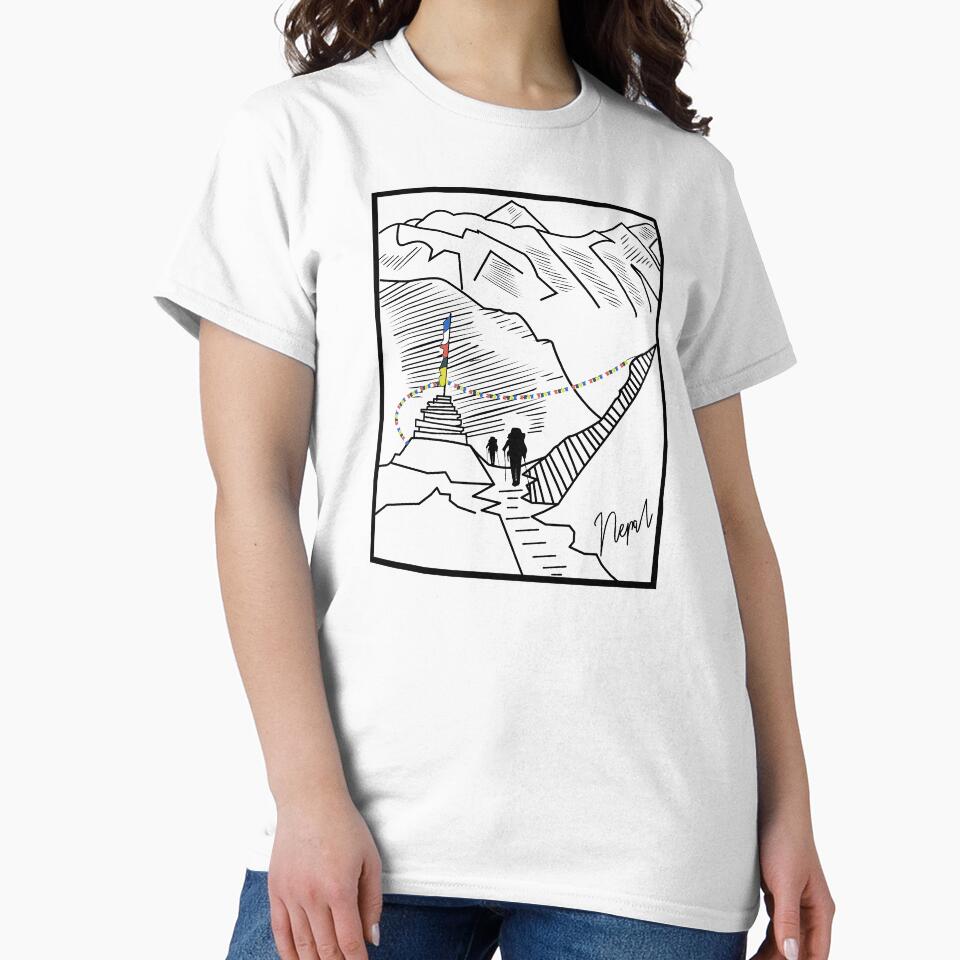 Mountaineering and Hiking in Nepal Classic T-Shirt