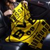 Borussia Dortmund Theme Printed Blanket - Perfect for Couch, Bed, Travel & Outdoor Use | Machine Washable, Cozy & Durable.