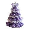 Handmade Crochet Christmas Tree DIY Crochet Christmas Tree Kit with Bow Faux Pearl Decor Holiday Craft Starter Set for Beginners