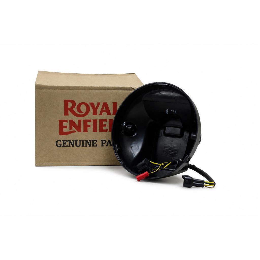 Black "Head Lamp Casing With Harness Assembly For Royal Enfield Himalayan 411"