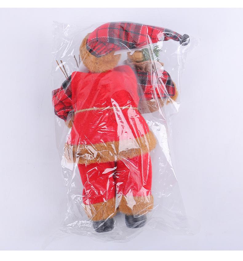 Cross-Border Santa Claus Ornament: Cute Christmas Doll Holding Gift for Window Decoration