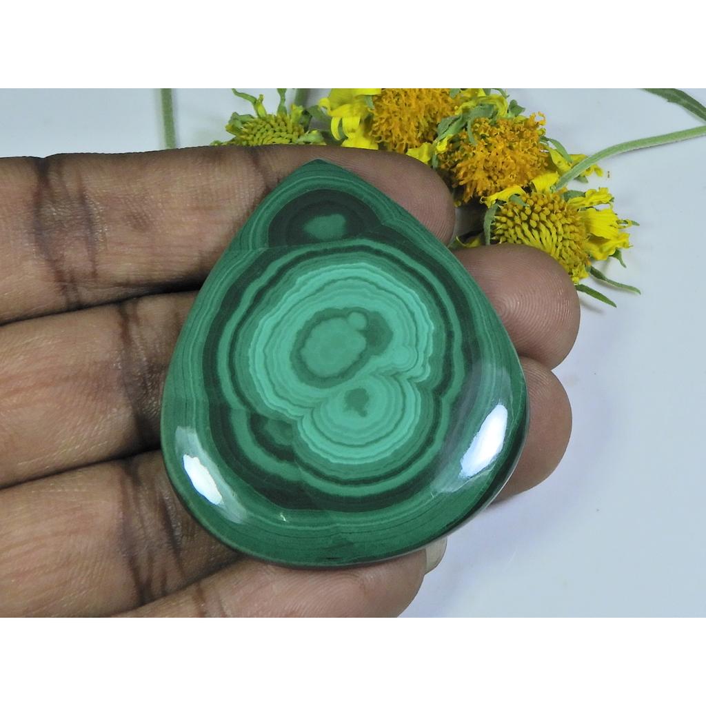 AA++ натуральный зеленый малахит груша кабошон драгоценный камень россыпью 41X50X04MM 132 карата. Д-16