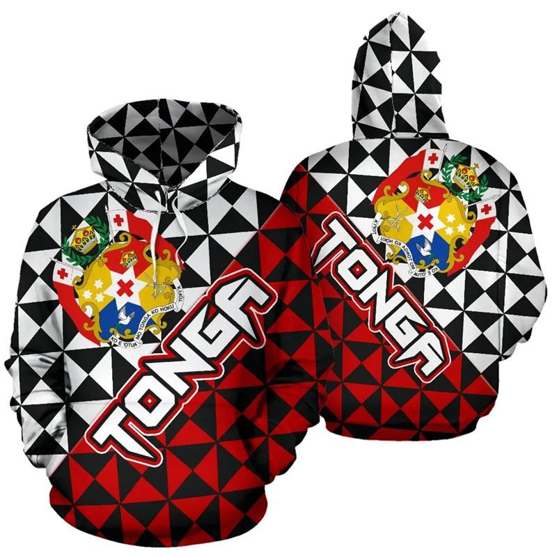 Новый 3D Герб Тапа Тонга Национальный день Тонга Полинезийский Принт Толстовки Для Мужчин Детей Модный Топ С Капюшоном Пуловер