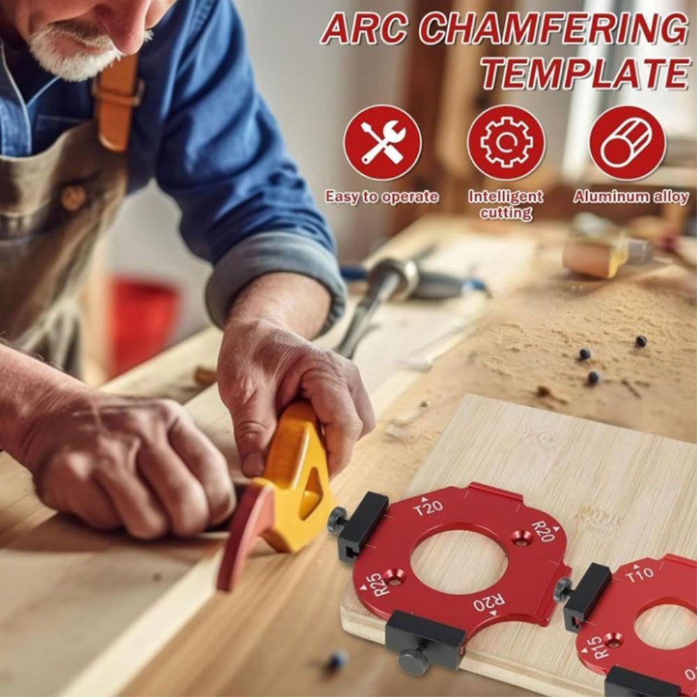 1/2 шт. Многоразовый шаблон для позиционирования дугового угла Алюминиевый сплав R10-R50 Радиусный кондуктор Деревообработка