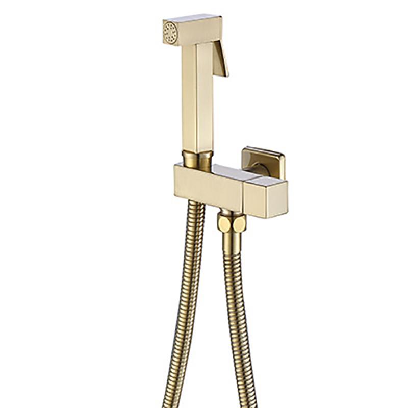 Латунный смеситель для биде Золотой ручной распылитель для биде Туалетный гигиенический душ Смесители для унитаза Однорычажный кран для холодной воды Самоочистка