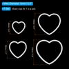 Dream Catcher Rings Set, 4 Sizes Plastic Heart Shape Macrame Wreath Hoop for Home Car DIY Craft Wedding, White