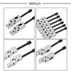 6Pcs Tremolo Bridge Saddles Replacement Part for Electric Guitar(Silver   Black)