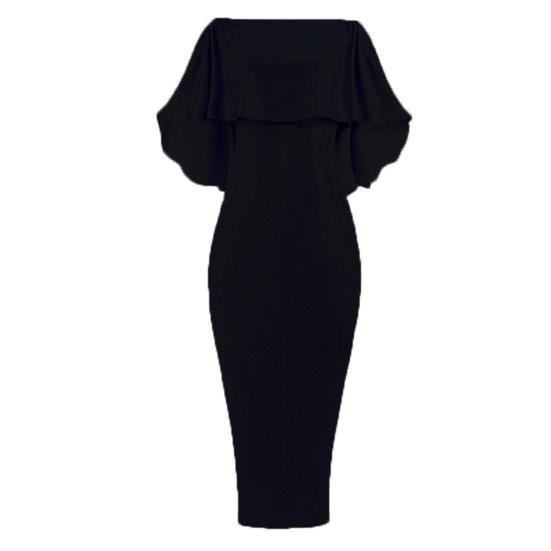 Шикарное вечернее платье с рюшами и шалью с высокой талией