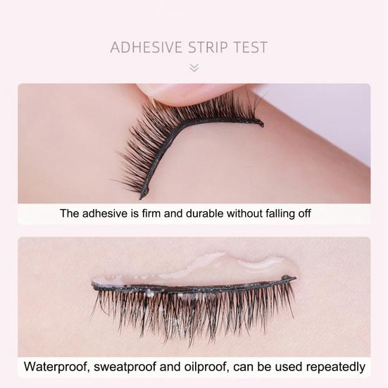 Yousheng 10 шт./кор. полоски для ресниц мягкие водонепроницаемые с хорошей адгезией многоразовые самоклеящиеся полоски для ресниц без клея для женщин