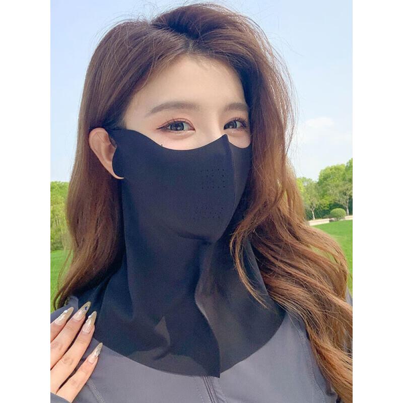 Женская летняя солнцезащитная маска для лица из ледяного шелка с защитой от УФ-лучей и защитой шеи