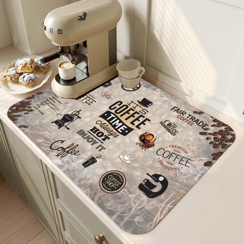 Коврик для кофемашины Впитывающий Нескользящий Коврик для столешницы кухни Коврик для слива Кухонный Впитывающий Нескользящий Коврик