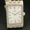 USED HAND-WINDING ROTARY SWISS MENS WHITE COLOR DIAL WATCH A432194-2 R110-a432194