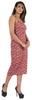 Inkmeso Womens Sexy Spaghetti Strap Dress Printed Bodycon Club Party Midi