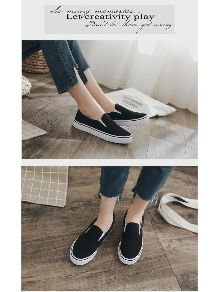 Весенний тренд, расписанные вручную белые парусиновые туфли-слипоны, унисекс, парный стиль, эластичные кроссовки