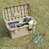 JEJ Astage S-Series Toolbox ST560S, Made In Japan, for Outdoor Storage and Camping, Sand Beige, 56cm Wide X 29cm Deep X 29cm High