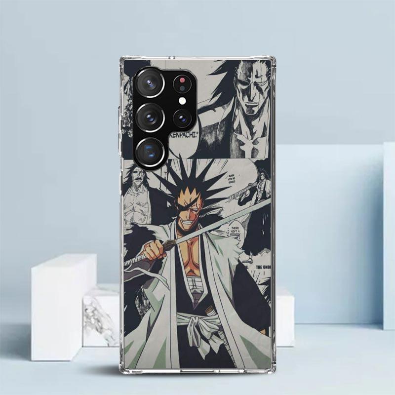 Чехол для телефона с изображением Итиго Кенпачи из аниме Bleach для Samsung Galaxy S24 S25 Edge S26 Ultra S22 S23 Plus S21 + S20 FE Мягкая задняя крышка из ТПУ