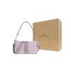 New COACH Lonnie Jacquard Fabric With Leather Shoulder Bag, Portable Crossbody Bag Medium Size Women's Lilac Purple C8306-SVSOT