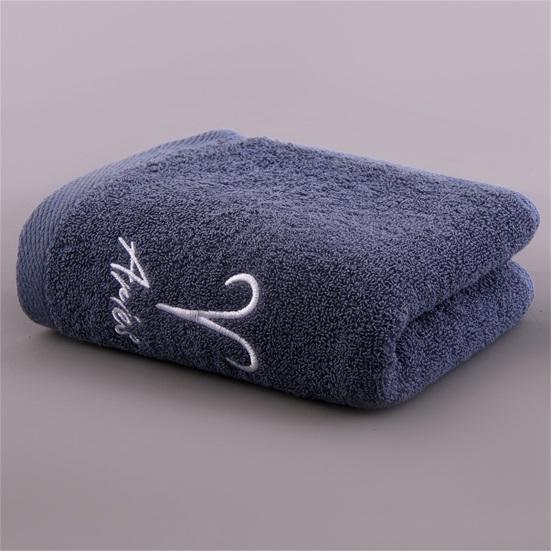 Shower Towel Thickened Lint-free Letters Embroidery Highly Absorbent Soft Cotton Face Towel Washroom