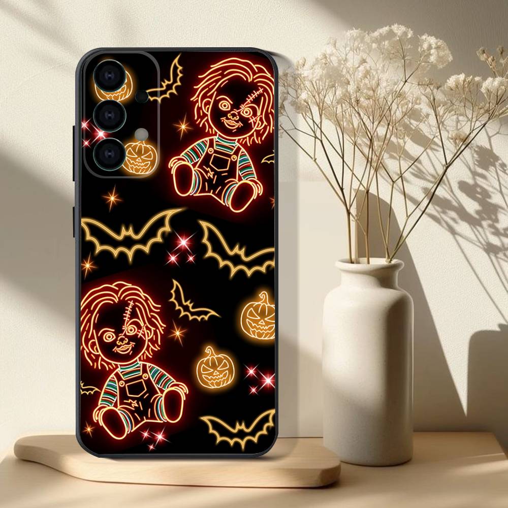 Чехол для телефона Chucky Doll из фильма ужасов для Samsung S25, S24, S21, S22, S23, S30, Ultra, S20, Plus, Fe, Lite, Note, 10, 9, 5G Черный
