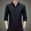 Spring New Men's Fashion Casual Printed Long-sleeved Lapel Men's Shirts for Young and Middle-aged People