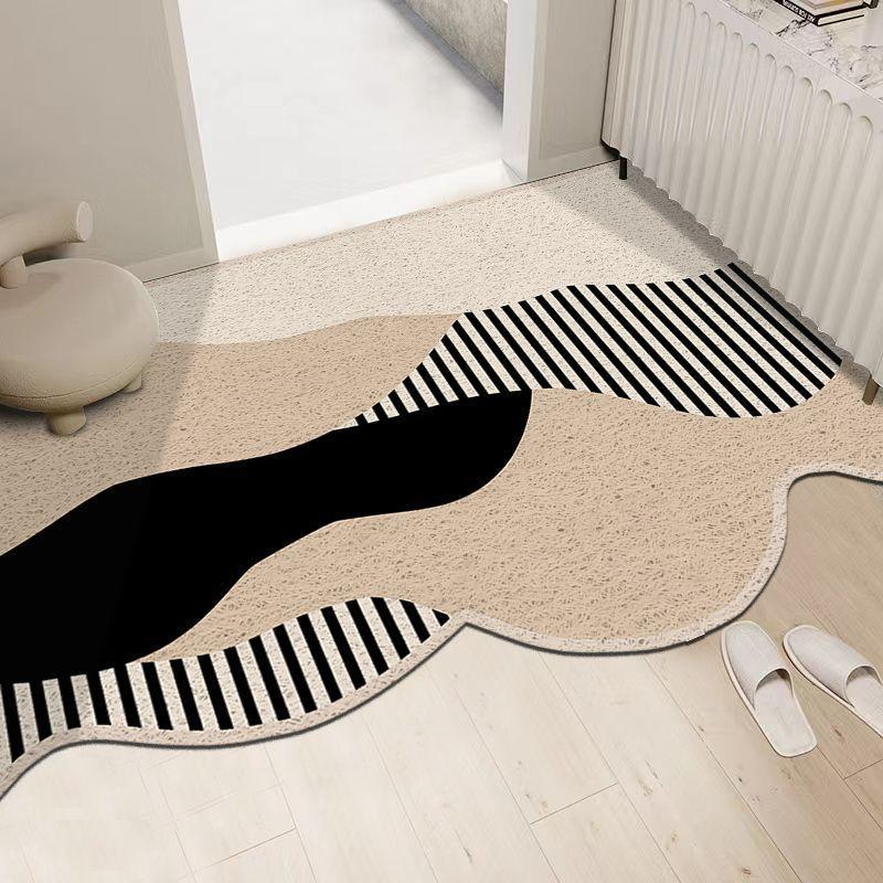 Шелковый круг Входной коврик для двери Грязеотталкивающий и Грязеотталкивающий Коврик для ног Коврик для двери в форме облака Резка у входа