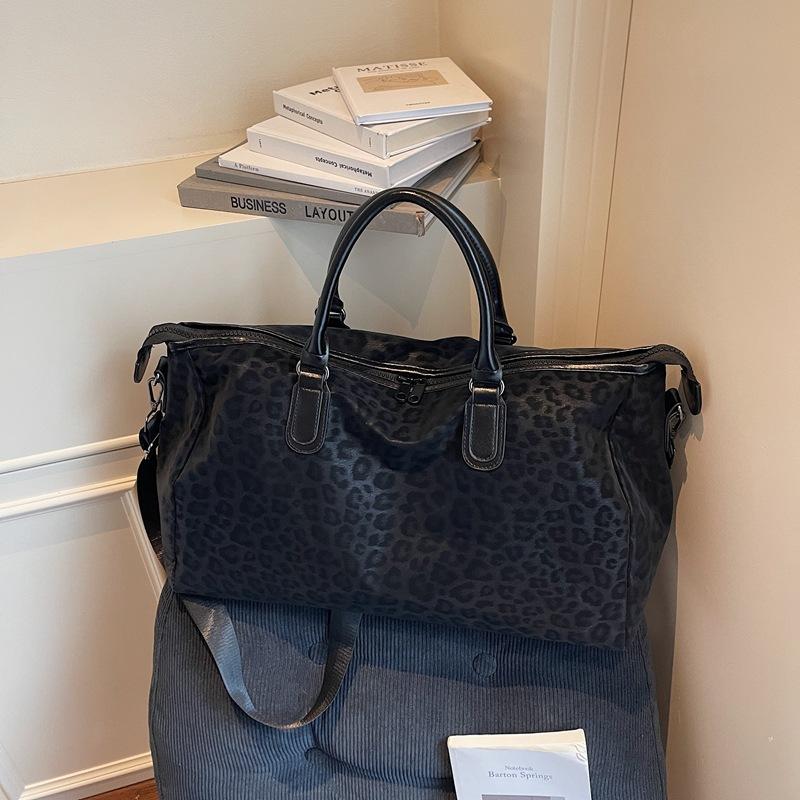 Новая сумка-тоут с леопардовым принтом, дорожная сумка, большая вместимость, спортивная, для фитнеса, для поездок, ручная кладь