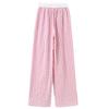 Korean Sweet Pink Check Wide-Leg High-Waist Women's Summer Pants