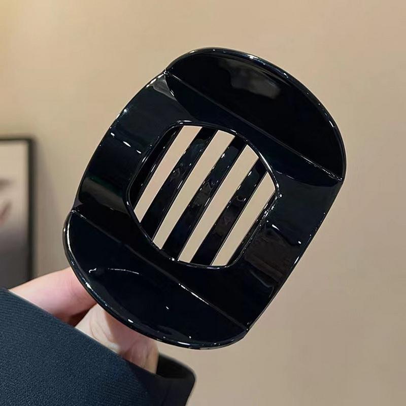 Women Vintage Flat Claw Clip Large Black Haar Spange Duck Claw Girls Plastic Duckbill Hairclip Flat Hair Clip Hair Accessories