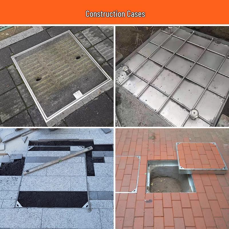 304 Stainless Steel Decorative Square Manhole Cover for Garden or Courtyard
