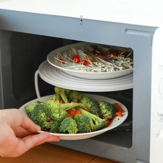 Поднос для микроволновой печи, многослойный, сложенный, не деформируется, легко моется, готовит, полипропилен, складная конструкция, держатель для пара, товары для дома