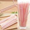 Portable.Party 50/100Pcs Multifunction Tea Juice Plastic Disposable Bendable Flexible Children Drinking Straws Elbow Straw  Jewelry Accessory