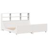 Solid Wood Bed with Shelf Without Mattress White 180 x 200 cm