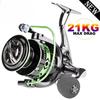 New Giant Full Metal High Fishing Power Spinning Fishing Reel 18kg Max Drag 7+1 Ball Bearing Aluminum Spool Carbon Fiber Drag Saltwater Fishing Coil