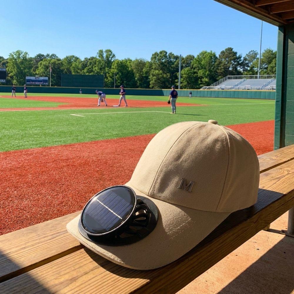 Letter Sunshade Duckbill Cap Breathable Fan Cooling Baseball Cap for 3.7V600mAh Summer