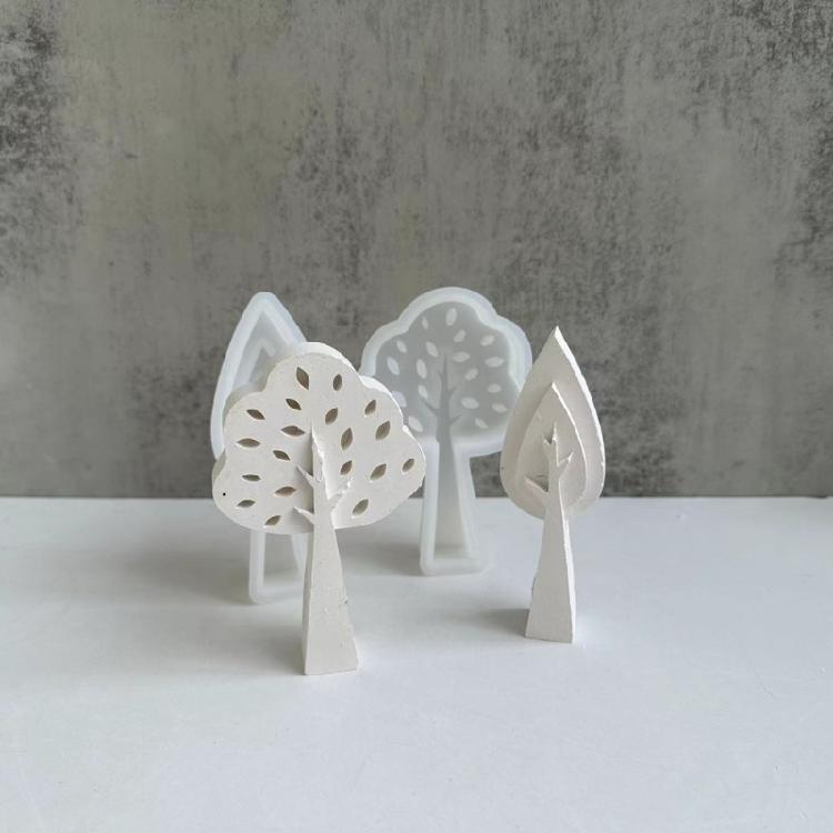 Силиконовые формы для свечей из гипса для DIY, гипса, бетона, маленьких деревьев, формы для смолы