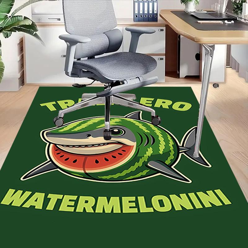 1 шт. Ковер Watermelonini Tralalero, Офисный коврик, Уличный коврик, Декор для дома, Ковер для зоны, Фестиваль