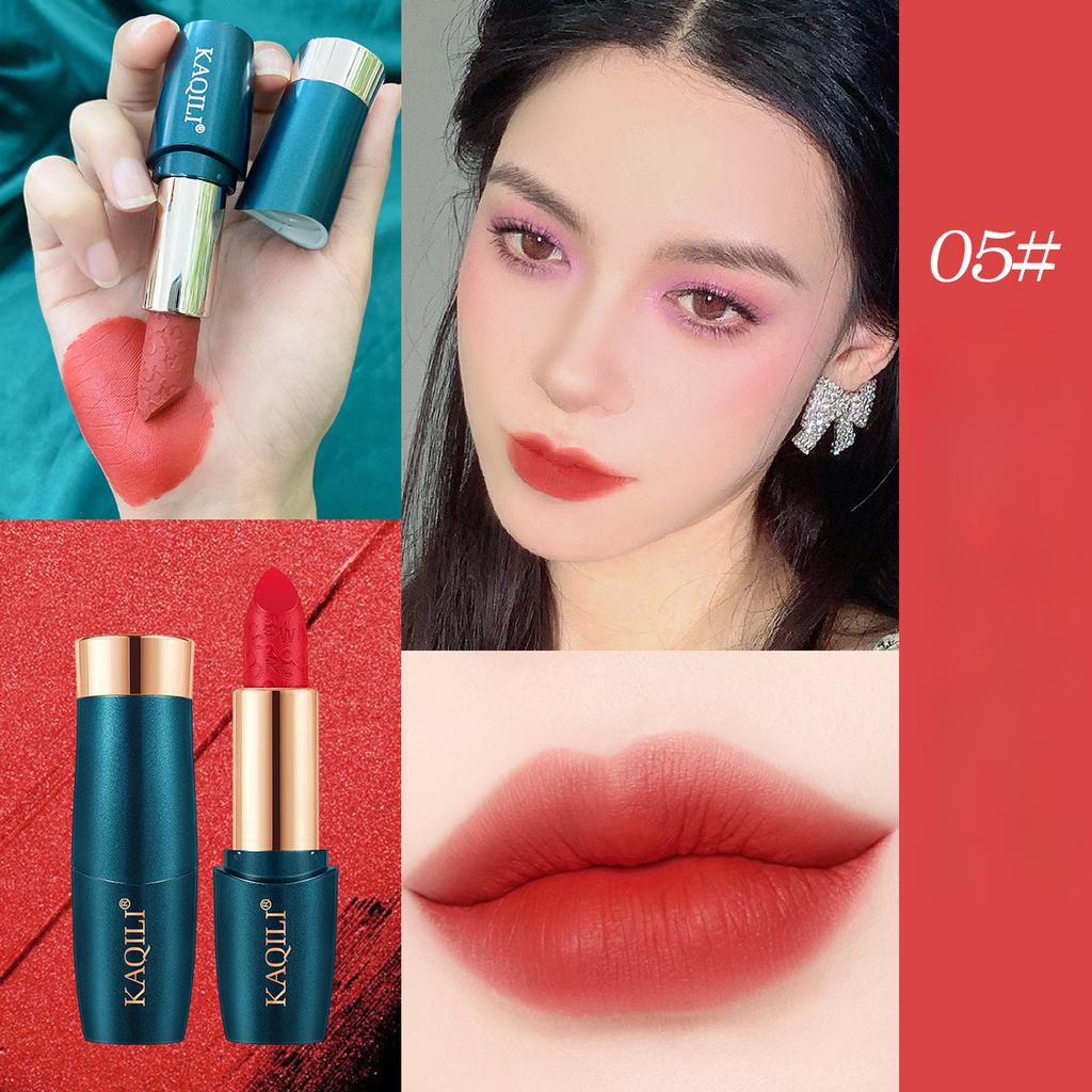 Новая шелковая, гладкая и увлажняющая губная помада, бархатная матовая, не высыхающая, отбеливающая, морковного цвета