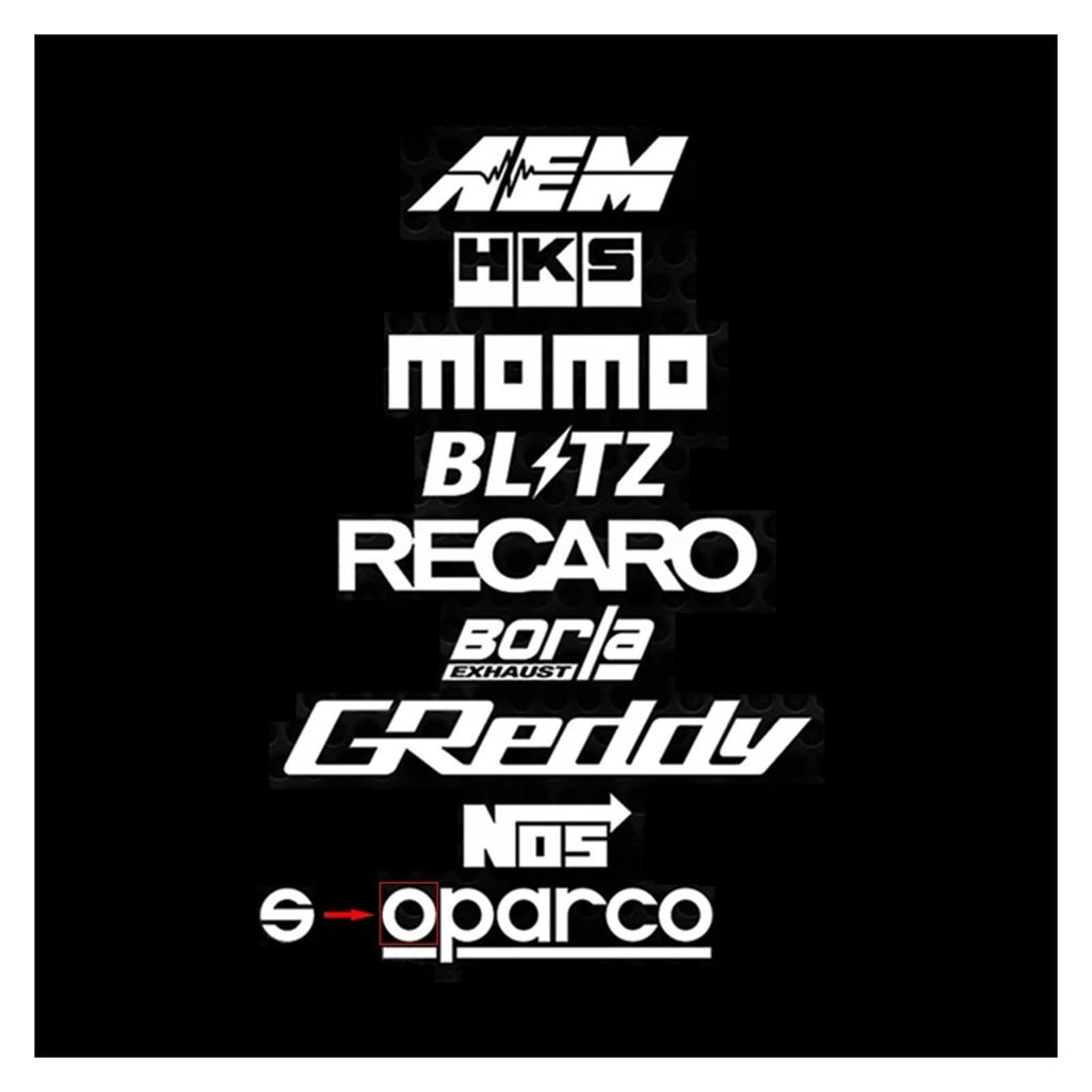 33.6*21.8cm, Car Door Decal Set Creative Racing Sponsor Decoration Sticker Auto Accessories (Red)