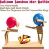 Деревянная игра-битва с воздушными шарами ручной работы для двух игроков, динамичные бамбуковые человечки-фехтовальщики, деревянные боты для битвы