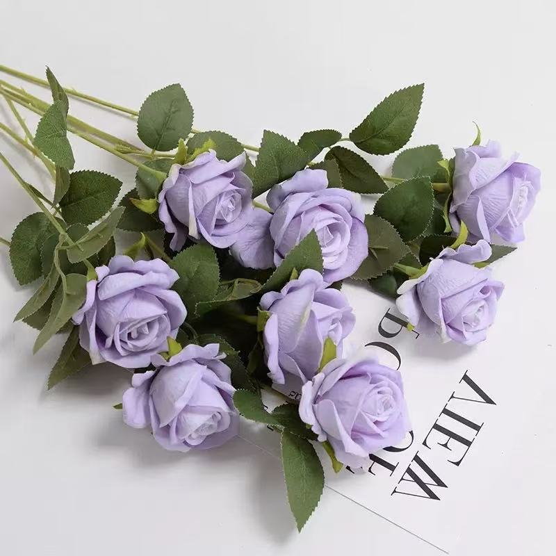 1~20pcs Artificial rose decoration Red rose Realistic artificial flowers Fake flowers Wedding dining table home decoration