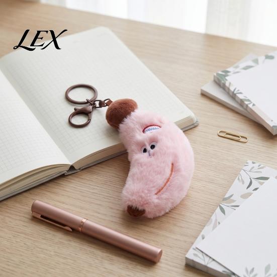 Banana Shape Backpack Accessory Cute Plush Keychain, Soft Stuffed Fruit Pendant Bag Charm with Embroidered Face, Cartoon for Polyester Plushie