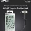 Крючок BKK Tungsten Steel Ned Rig 9076-NP С широким изгибом Черный Пит Плавающий Креветка Окунь