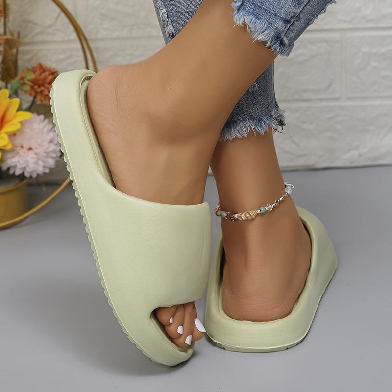 2024 легкие тапочки на платформе женские супер мягкие нескользящие пляжные шлепанцы женские удобные парные домашние тапочки для душа