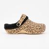 Women's Leopard Print Lined Clogs